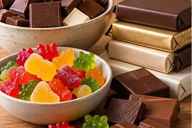 Illustrative selection of chocolate & candy
