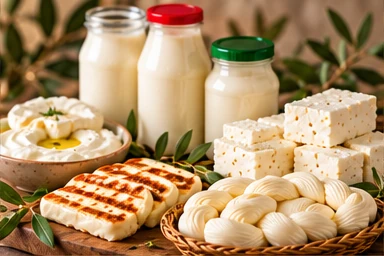 Illustrative selection of dairy & cheeses