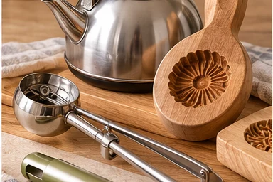 Illustrative selection of kitchen accessories