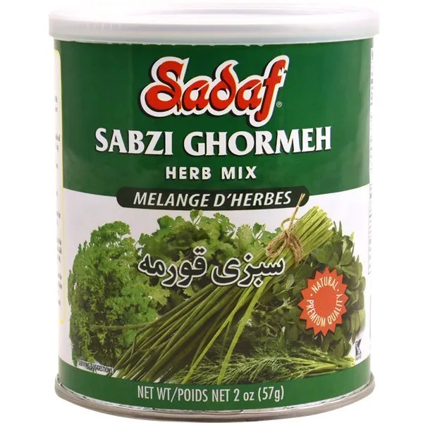 Sadaf Dried Herbs Mix | Sabzi Ghormeh - 2 oz packaging