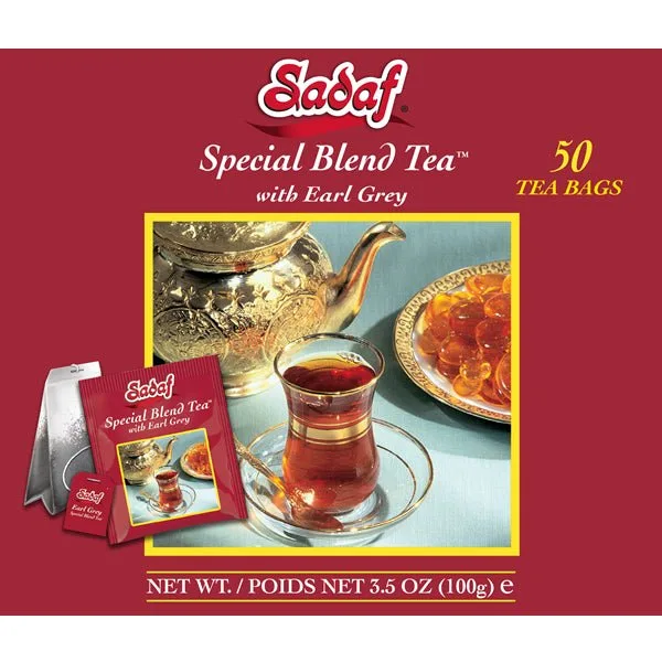 Sadaf Special Blend Tea with Earl Grey | Foil Tea Bags packaging