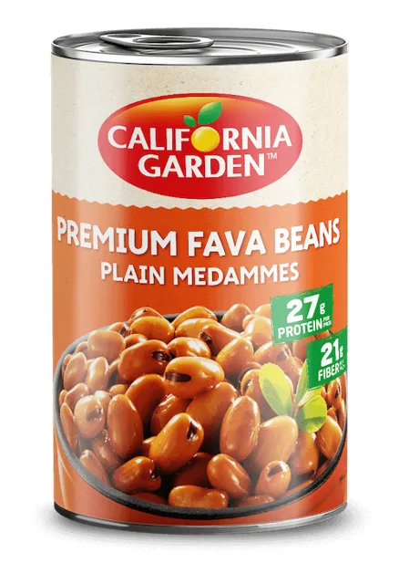 California Garden premium fava beans plain medammes packaging