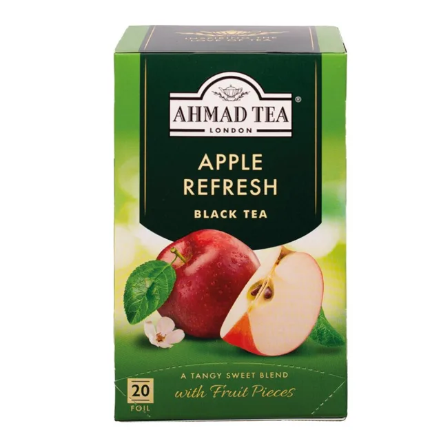 Ahmad Tea Apple Refresh Fruit Black Tea - Teabags packaging