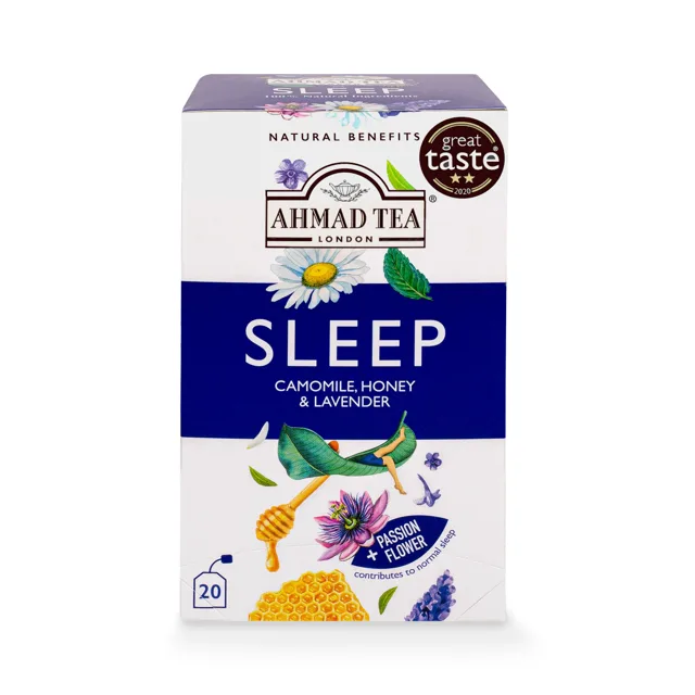 Ahmad Tea Camomile, Honey & Lavender "Sleep" Infusion - Teabags packaging