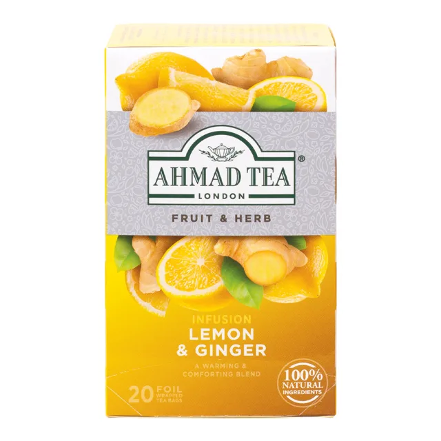 Ahmad Tea Lemon & Ginger Infusion - Teabags packaging