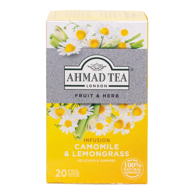 Ahmad Tea Camomile & Lemongrass Infusion - Teabags packaging