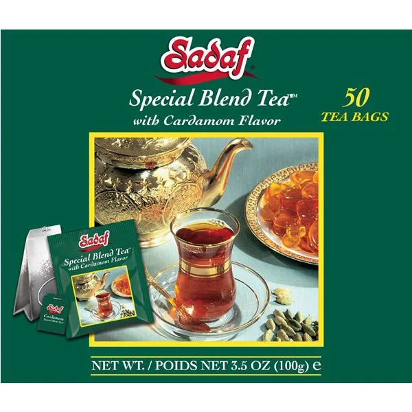 Sadaf Special Blend Tea with Cardamom | Foil Tea Bag packaging