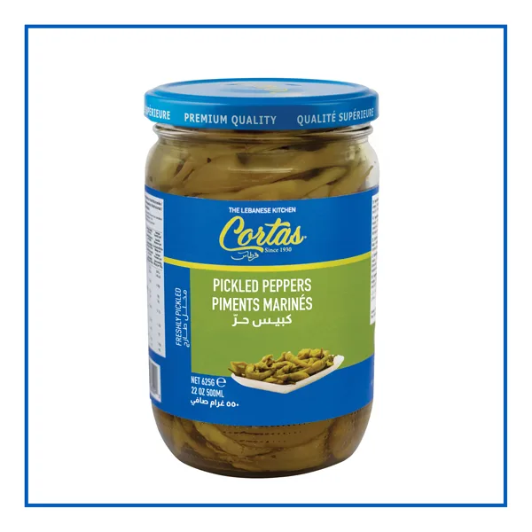 Cortas PICKLES Pickled Peppers 850 g packaging