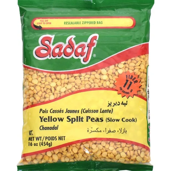 Sadaf Yellow Split Peas | Slow Cook - 16 oz. packaging